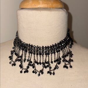 Victorian style Black Beaded Choker